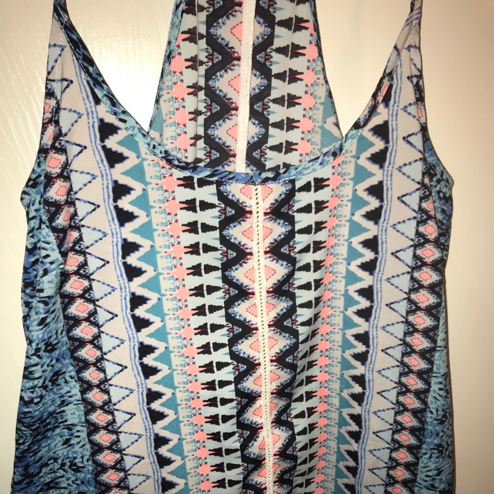 Patterned Racerback Tank Top